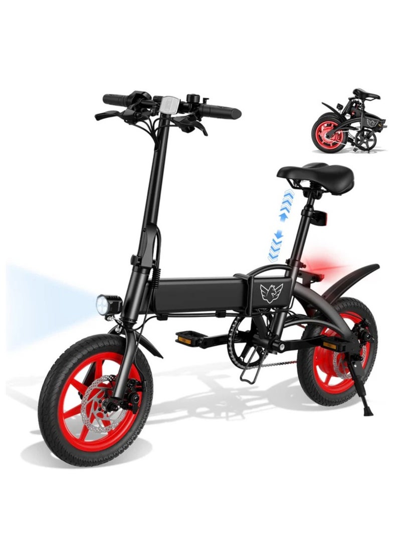 Premium Quality Adult Folding Electric Scooter with 350W Brushless Motor, 36V 8AH Battery, Carbon Alloy Frame, 14-Inch Tires, C19 Dual Disk Brake, Adjustable Seat Electric Scooter for Men and Women