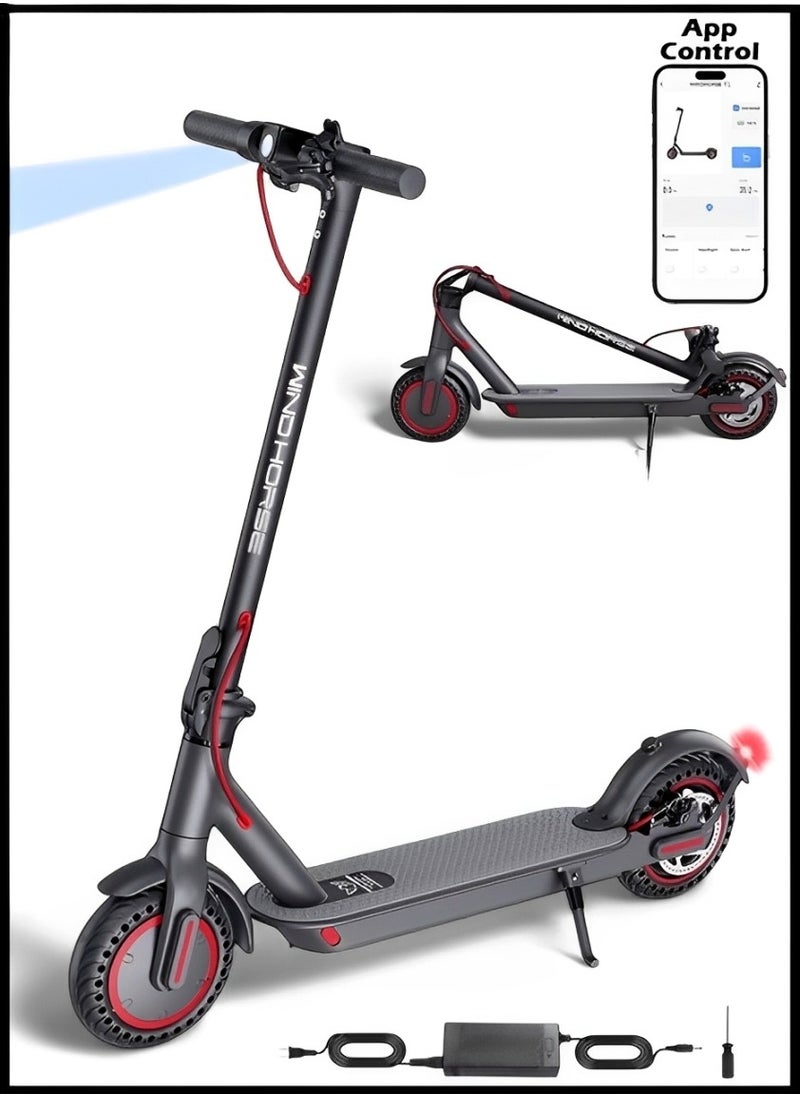Electric Lightweight Folding Scooter, 350W Motor, 36V 8Ah Battery, 8.5 Inches Tires, 30KM Range, 25KM/H Speed, Digital Display and App Control