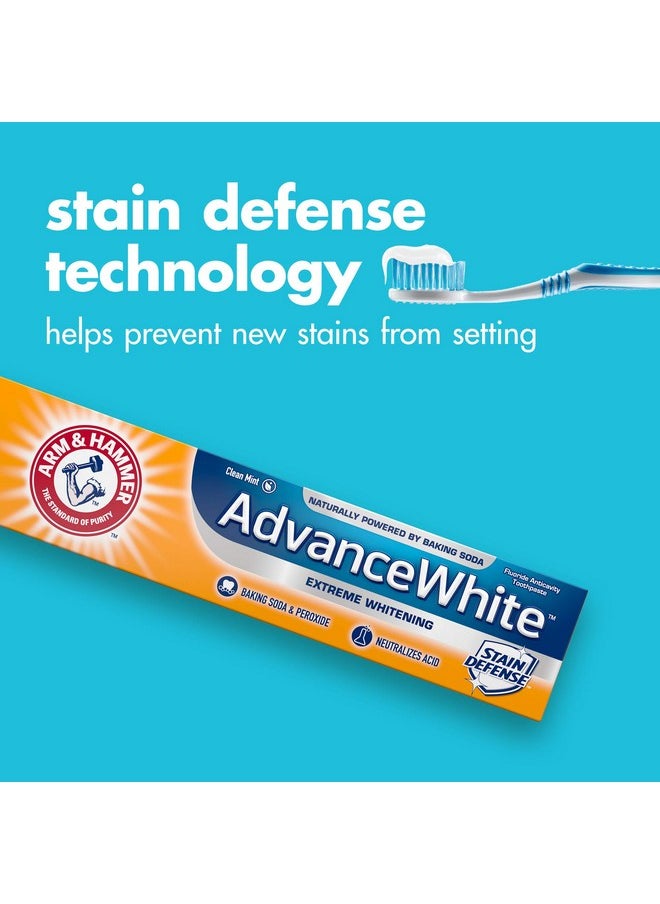 ARM & HAMMER Advanced White Breath Freshening Toothpaste-, One 6oz Tube, Winter Mint- Fluoride Toothpaste (Packaging May Vary)