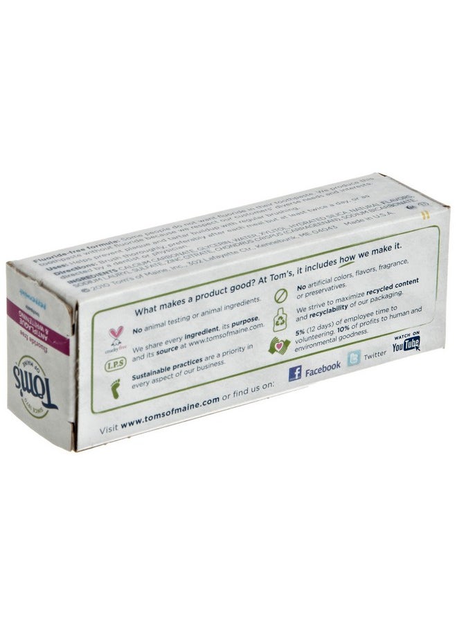 Tom's of Maine, Fluoride Free Antiplaque & Whitening Toothpaste - Peppermint, 1 Ounce