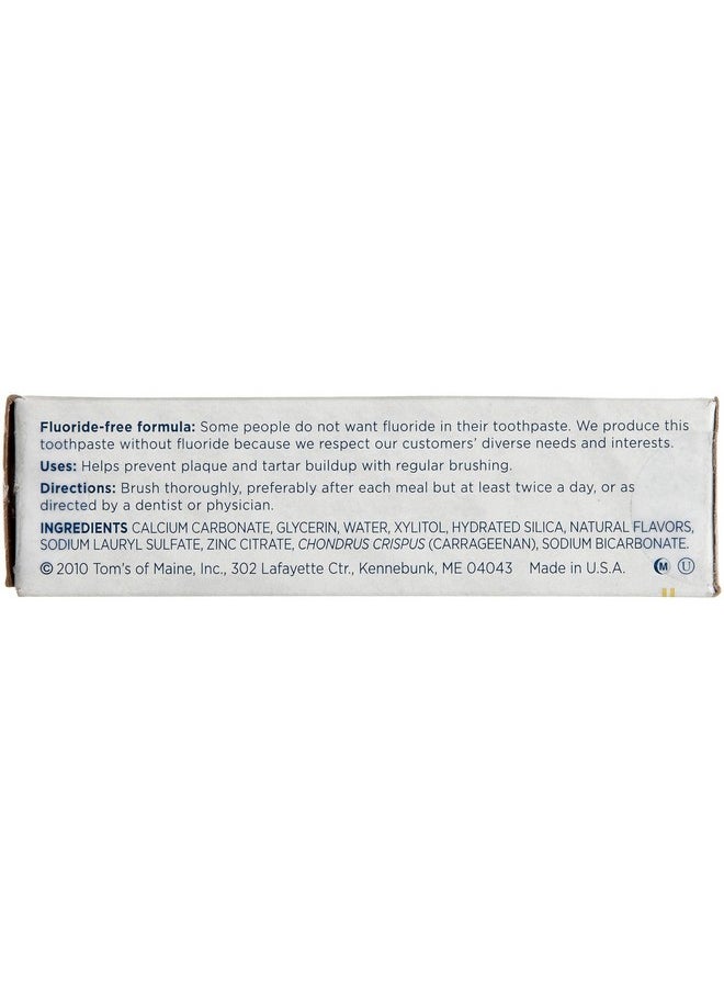 Tom's of Maine, Fluoride Free Antiplaque & Whitening Toothpaste - Peppermint, 1 Ounce
