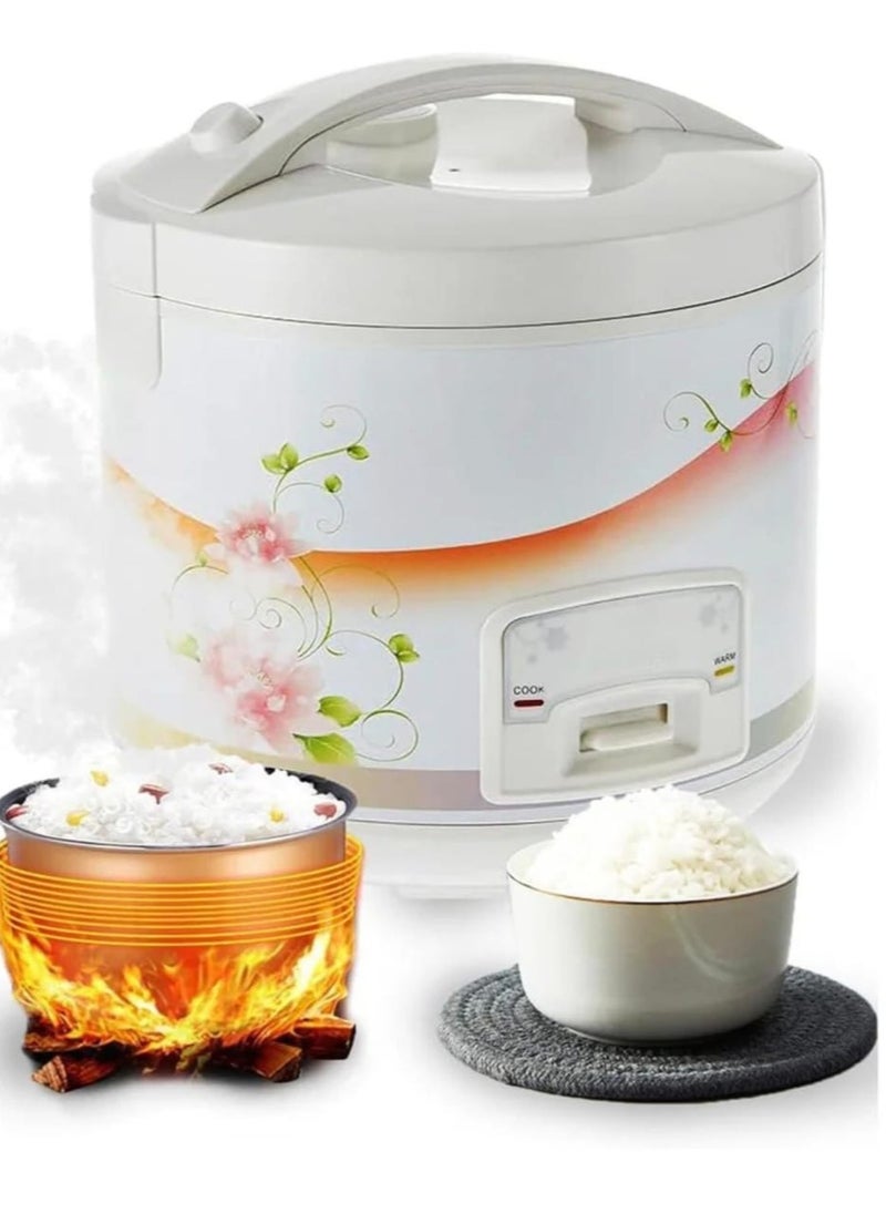 Electric Rice Cooker 2.8L – Multi-Function Cooking Pot with Non-Stick Inner Pot, Keep Warm & Auto Cooking Features – Deluxe White Rice Cooker for Steaming, Soup, Porridge & More