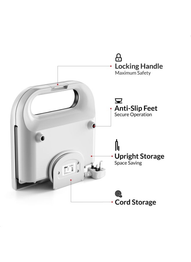 750W 2 Slice Sandwich Maker, Non-Stick Coating, Auto Temperature Control, 3 Indicator Lights, Cool-Touch Handle, Upright Storage