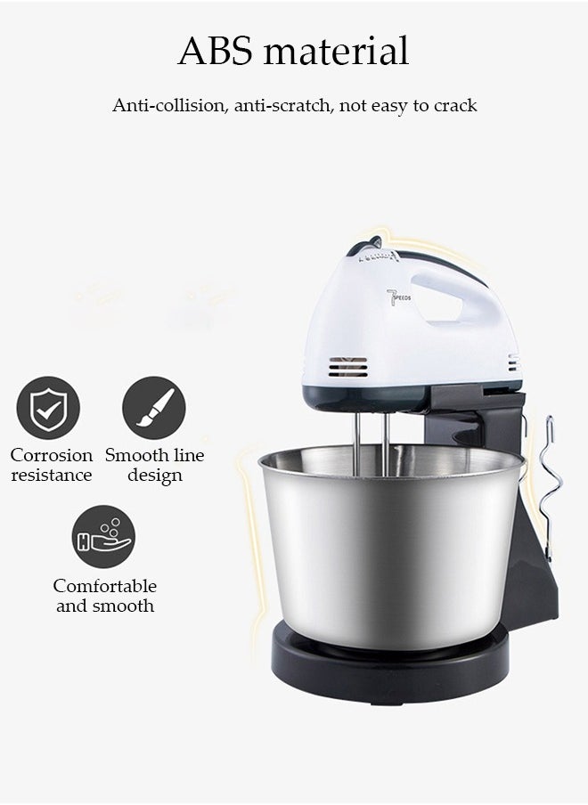Stainless Steel Automatic Egg Beater, Electric Handheld Mixer, Household Portable Milk Frother, 7 Speed, With Two Mixing Bars, Fast Heat Dissipation, Durable, Used For Mixing Cream, Jam, Eggs