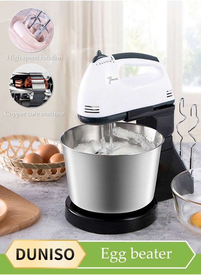 Stainless Steel Automatic Egg Beater, Electric Handheld Mixer, Household Portable Milk Frother, 7 Speed, With Two Mixing Bars, Fast Heat Dissipation, Durable, Used For Mixing Cream, Jam, Eggs