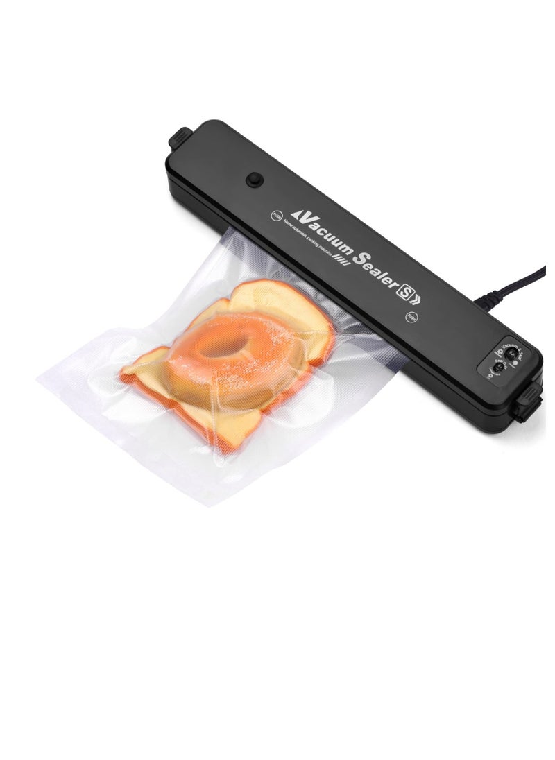 Food Vacuum Sealer Machine, Dry Moist Food Saver, Automatic Food Sealer with 10 Vacuum Bags Fresh Keeping Food Sealing, Perfect for Meat, Vegetables, Fruits, Snacks