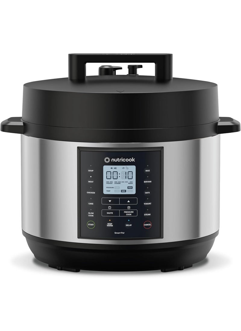 Smart Pot 2 Plus 1500 Watts - 9 Appliances in 1, Pressure Cooker, Slow Cooker, Rice Cooker, Steamer, Sauté Pot, Yogurt Maker, Soup Maker, Cake Maker, Food Warmer, 9.5L