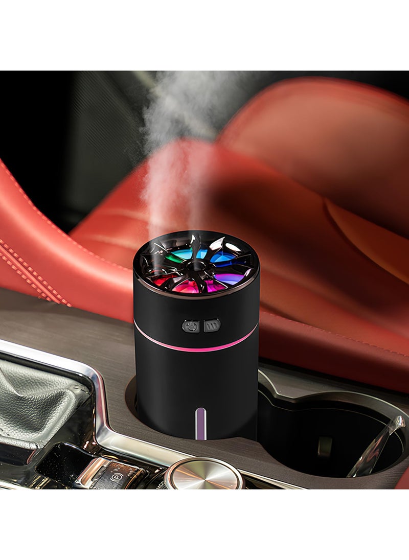 Waterless Car Diffuser for Essential Oils, 300ml Dual Nozzle Battery Powered Humidifier, with Colorful Lights And Various Spray Modes, Super Quiet Cordless Aromatherapy Essential Oil Diffuser