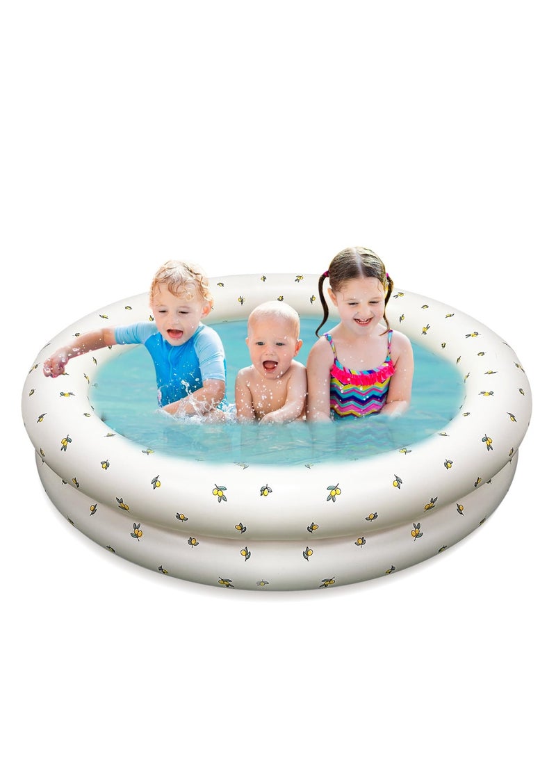 Inflatable Kiddie Pool, Round Bath Pool Pool Inflatable Swimming Pool, Small Inflatable Swimming Pool For Outdoor Garden Supplies, 90cm Portable Family Garden Summer Water Swimming Pools