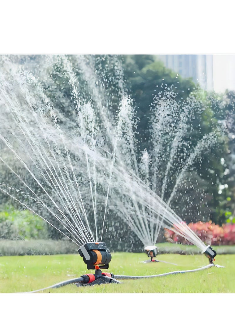 Mini Turbo Oscillating Sprinkler, Garden Sprinkler with Large Base, Water Sprinkler for Yard, Adjustable Width, Range and Flow Rate, 16 Nozzles