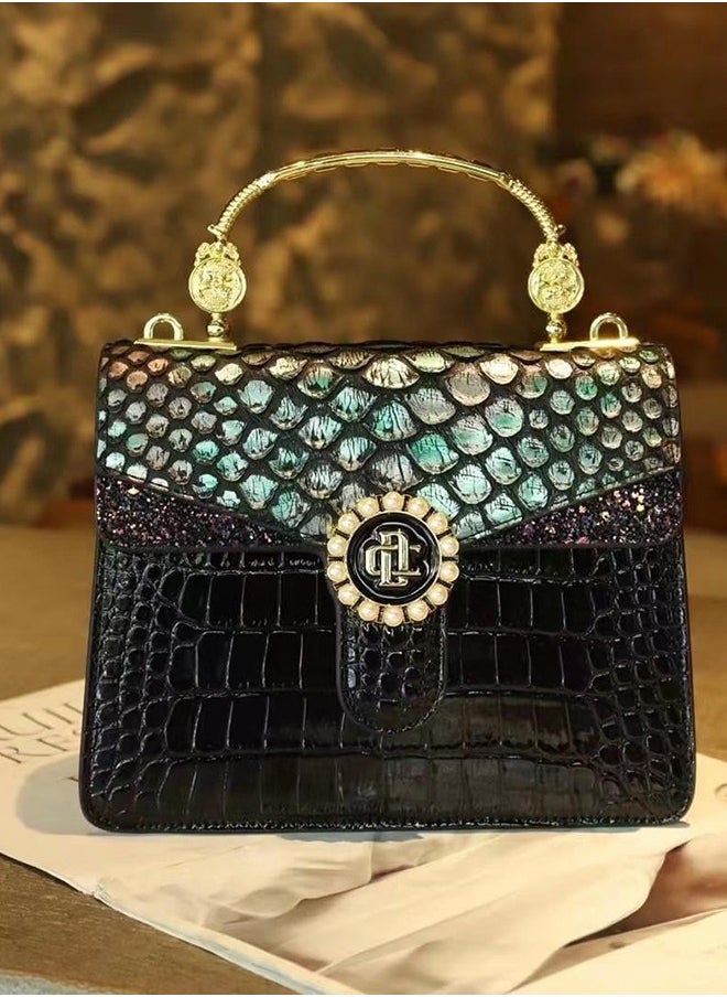 New Arrival Women's Luxury Handbags Elegant Snake Pattern Crossbody Bag For Ladies With Adjustable Strap,Stylish Shoulder Bags