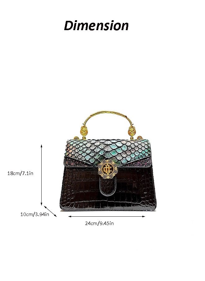 New Arrival Women's Luxury Handbags Elegant Snake Pattern Crossbody Bag For Ladies With Adjustable Strap,Stylish Shoulder Bags