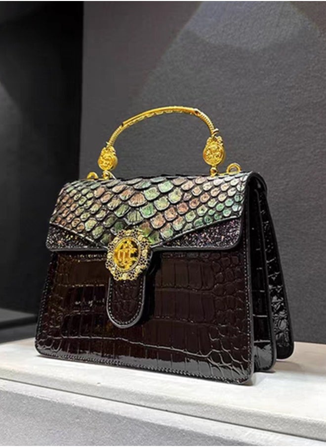 New Arrival Women's Luxury Handbags Elegant Snake Pattern Crossbody Bag For Ladies With Adjustable Strap,Stylish Shoulder Bags
