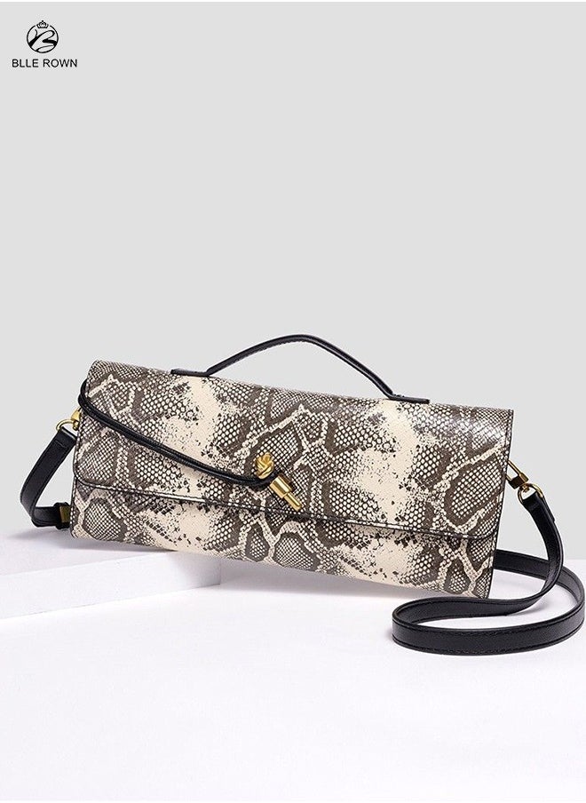 New Arrival Women's Luxury Handbags Elegant Snake Print Crossbody Bag For Ladies With Adjustable Strap,Stylish Shoulder Bags