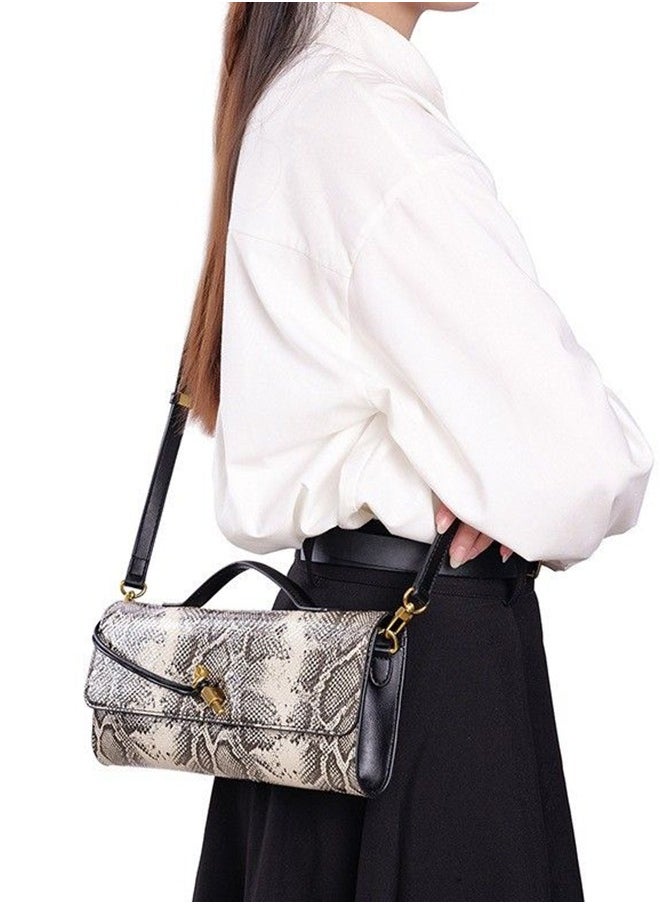 New Arrival Women's Luxury Handbags Elegant Snake Print Crossbody Bag For Ladies With Adjustable Strap,Stylish Shoulder Bags