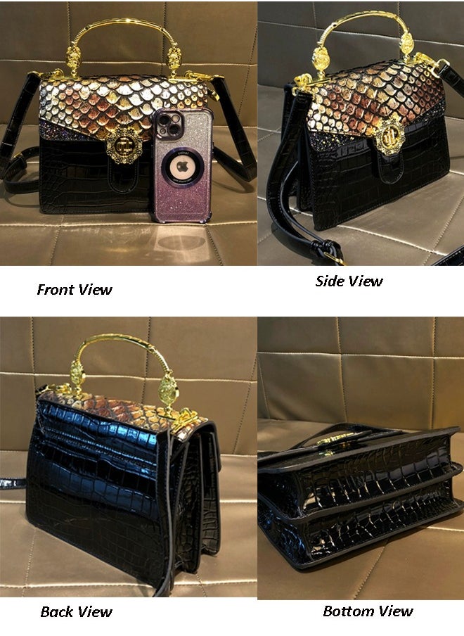 New Arrival Women's Luxury Handbags Elegant Snake Pattern Crossbody Bag For Ladies With Adjustable Strap,Stylish Shoulder Bags