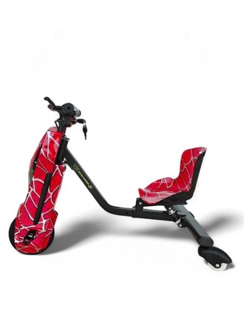 Electric Stunt Drifting Scooter for Kids and Adults – 250W Brushless Motor, 36V 4Ah Battery, 360° Spin, Bluetooth Speaker, Adjustable Frame, 3-Speed Modes, Steel Alloy Body