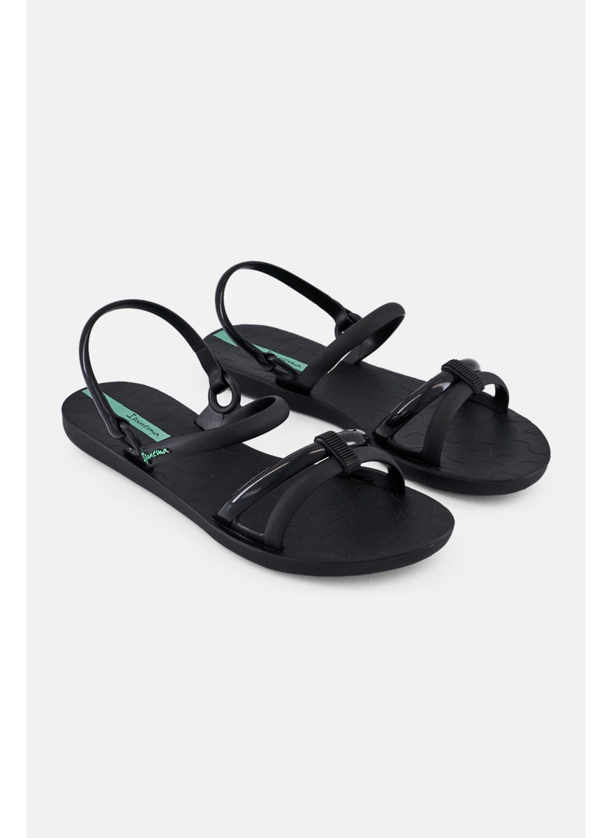 Women Do Seu Jeito Fem Slip On Sandals, Black