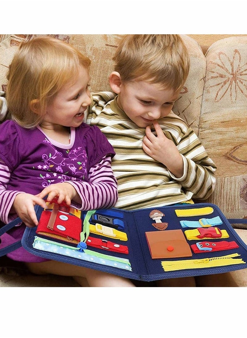 Toddler Felt Busy Board Toys Ages 1-6 / Alphabet Spell Cognition, DELFINO Learning Activities for Fine Motor Skills Travel Toy, Montessori Sensory Early Educational Toys Gift for Toddlers