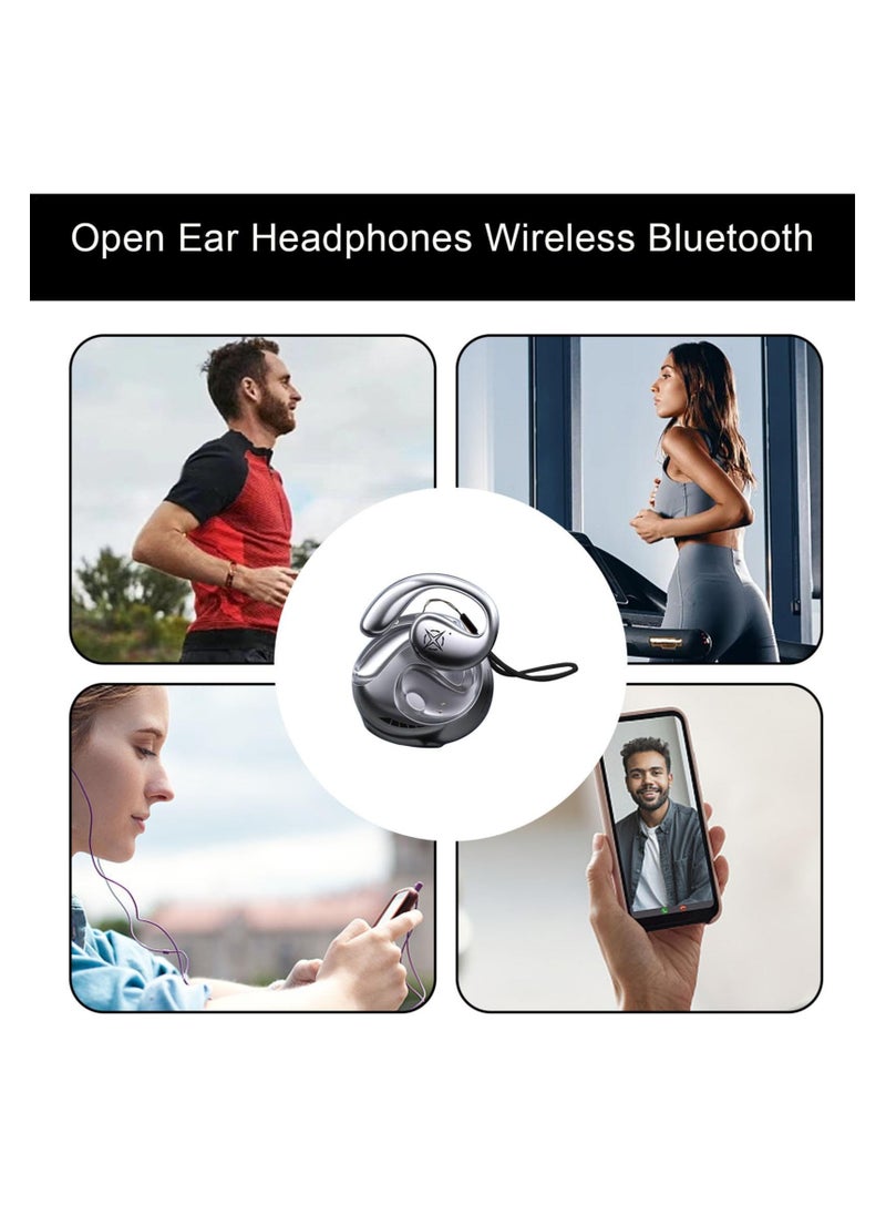 Open Ear Bluetooth Headphones, Wireless Sports Earphs, Low Latency Earbuds, Bt 5.4 Running Earbuds Game Music Ear Buds, Ear Clip Headphs, Dual Channel Transmission, Long Time Playback,for Phone Laptop