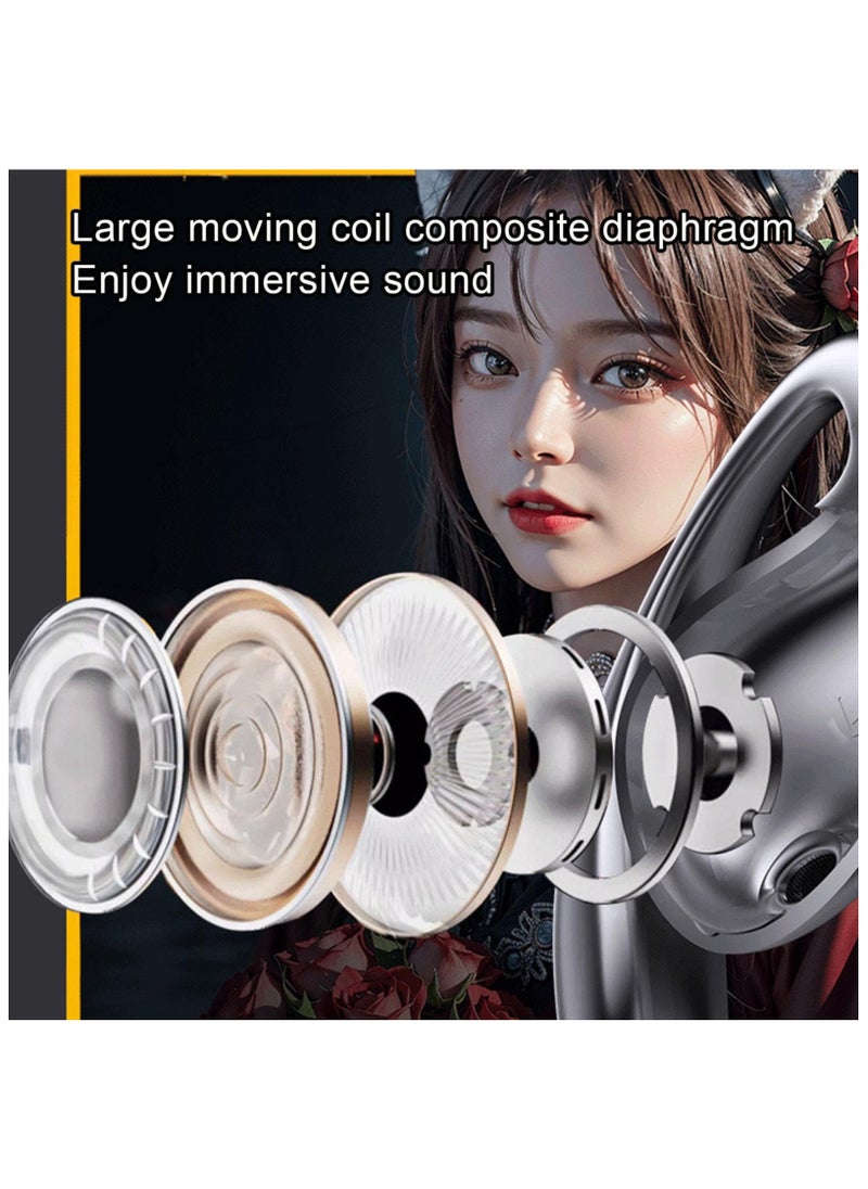 Open Ear Bluetooth Headphones, Wireless Sports Earphs, Low Latency Earbuds, Bt 5.4 Running Earbuds Game Music Ear Buds, Ear Clip Headphs, Dual Channel Transmission, Long Time Playback,for Phone Laptop