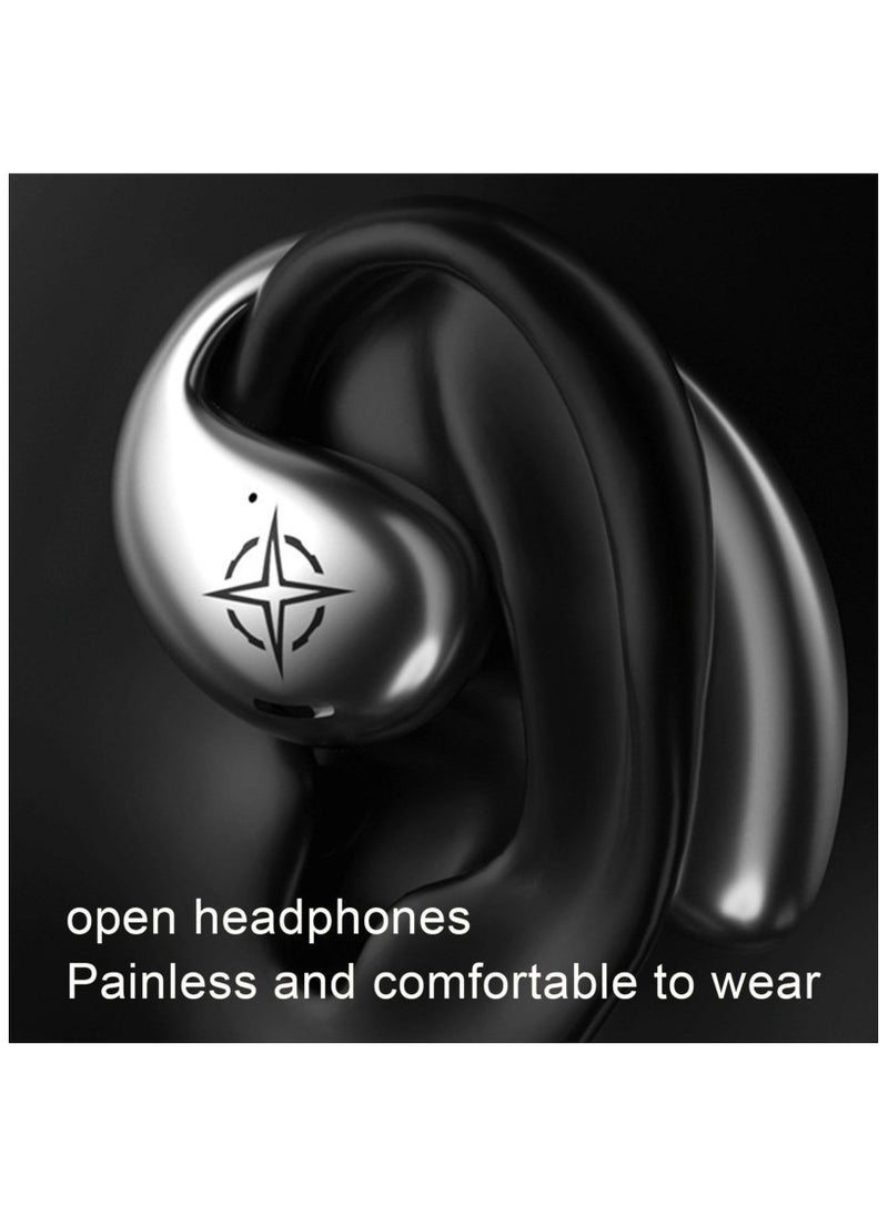 Open Ear Bluetooth Headphones, Wireless Sports Earphs, Low Latency Earbuds, Bt 5.4 Running Earbuds Game Music Ear Buds, Ear Clip Headphs, Dual Channel Transmission, Long Time Playback,for Phone Laptop
