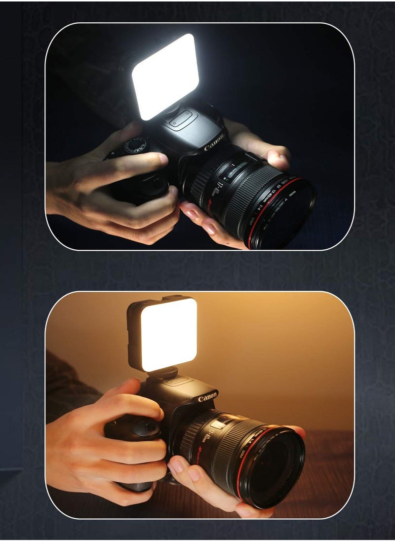 Videoconferencing Lighting Kit Filming Fill Light Adjustable Color Temperature Camera Light Mini Suction Cup Fill Light Suitable for Live Streaming, Makeup, Video Calls, Etc.