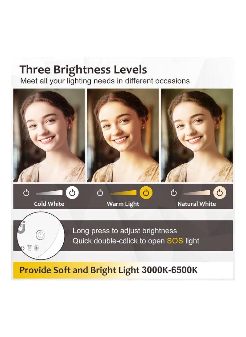 Clip On Selfie Light, 360° Rotation, Rechargeable, Adjustable Light Modes, for Phone, Laptop, Monitor Ideal for Video Conference Lighting, Fit for Makeup TikTok Camera Webcam Live Stream