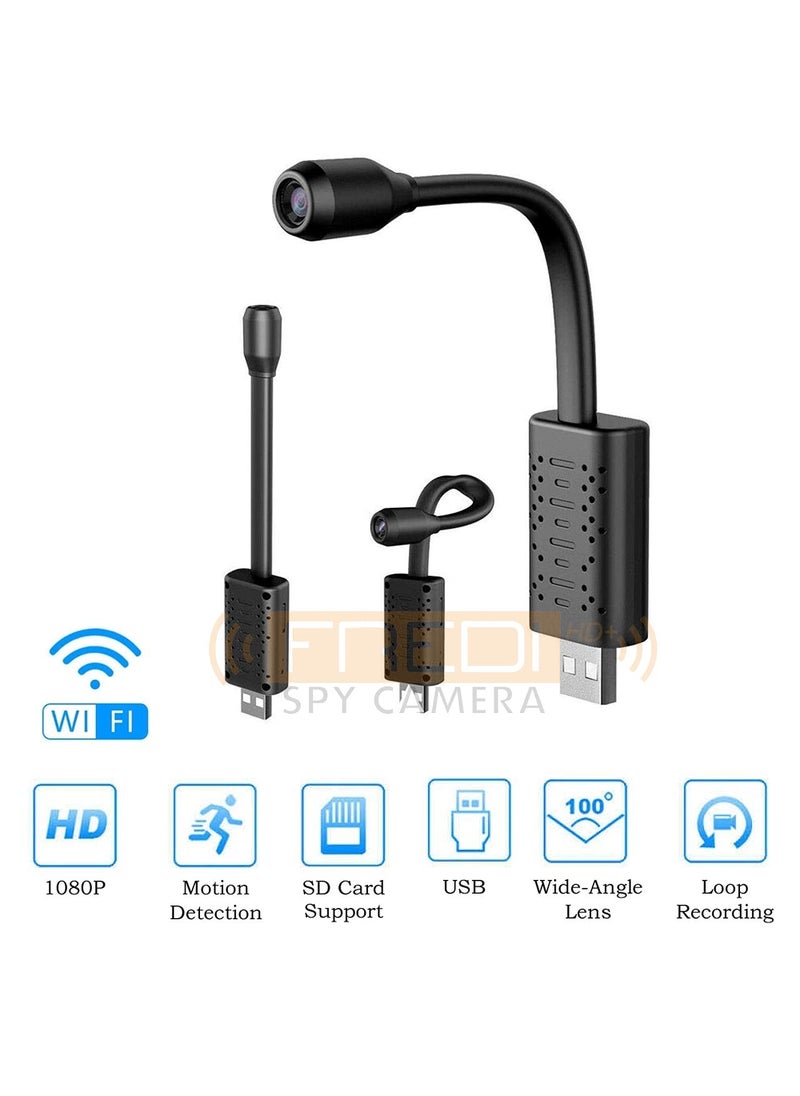 FREDI HD PLUS WiFi U11 Camera for Hidden Or Secret Home Security Camera Watch 24hrs Live Recording Through an Mobile App Supports 128GB Micro SD Card Not Included