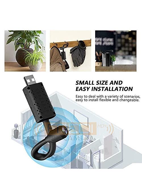 FREDI HD PLUS WiFi U11 Camera for Hidden Or Secret Home Security Camera Watch 24hrs Live Recording Through an Mobile App Supports 128GB Micro SD Card Not Included