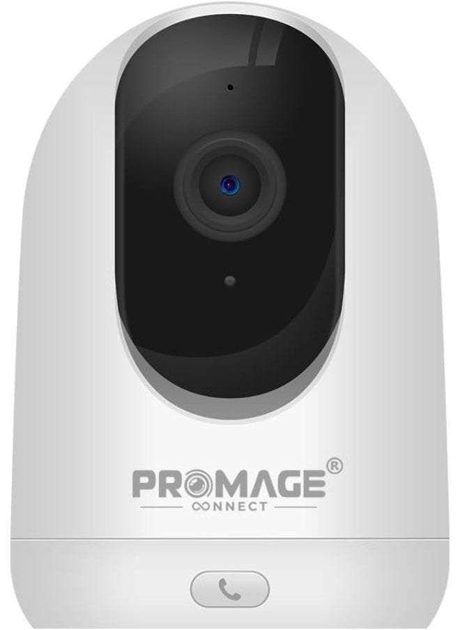 Smart WiFi Camera – Promage 360° PTZ Indoor Surveillance with IR Night Vision, Motion Detection, Cloud & SD Storage