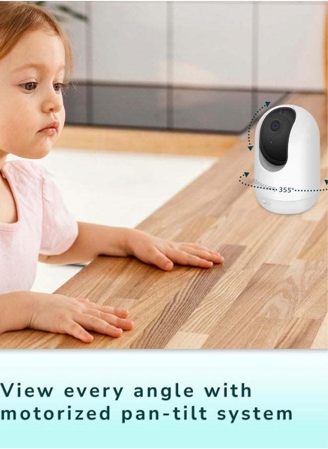 Smart WiFi Camera – Promage 360° PTZ Indoor Surveillance with IR Night Vision, Motion Detection, Cloud & SD Storage