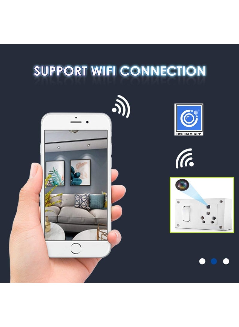 Safety NET WiFi 1080p Full HD Switch Socket Camera with AudioVideo Recording 247 Live Monitoring iWFCAM APP White