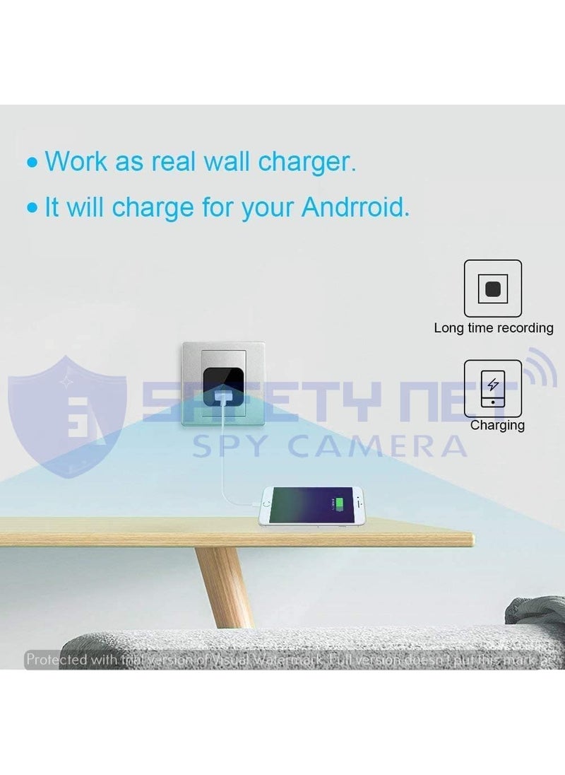 Safety NET Hidden Camera USB Charger Type Maximum 32GB SD Support LoopMotion Triggered Recording Option Ideal for HomeOffice Monitoring