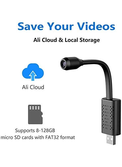 Paroxysm Smallest WiFi Hidden Camera Mini HD Portable IP Wireless Home Security Camera with USB Charger Motion Detection Perfect Indoor and Outdoor Tiny Covert for Indoor Security