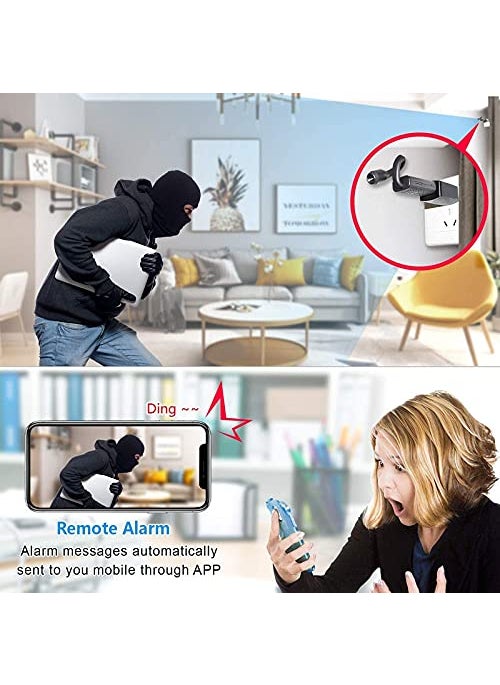 Paroxysm Smallest WiFi Hidden Camera Mini HD Portable IP Wireless Home Security Camera with USB Charger Motion Detection Perfect Indoor and Outdoor Tiny Covert for Indoor Security