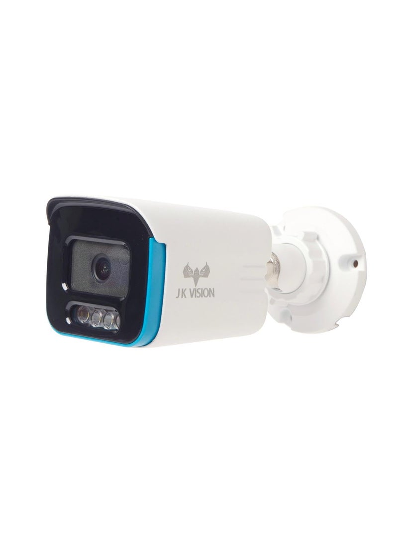 JK Vision 5MP IP Hybrid Light Night Color Vision ColorVu CCTV Camera System for Home Office School 4 Bullet 1TB Hard Disk 8 Channel POE NVR Cat 6 100Mtr Cable BNCDC