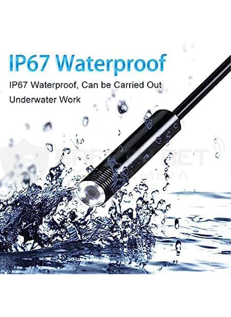 Safety NET Endoscope Camera with Light 1080P HD Bore Scope Borescope with 8 Lights Waterproof 164FT SemiRigid Cord for Pipe Inspection Industrial Endoscope for Phones