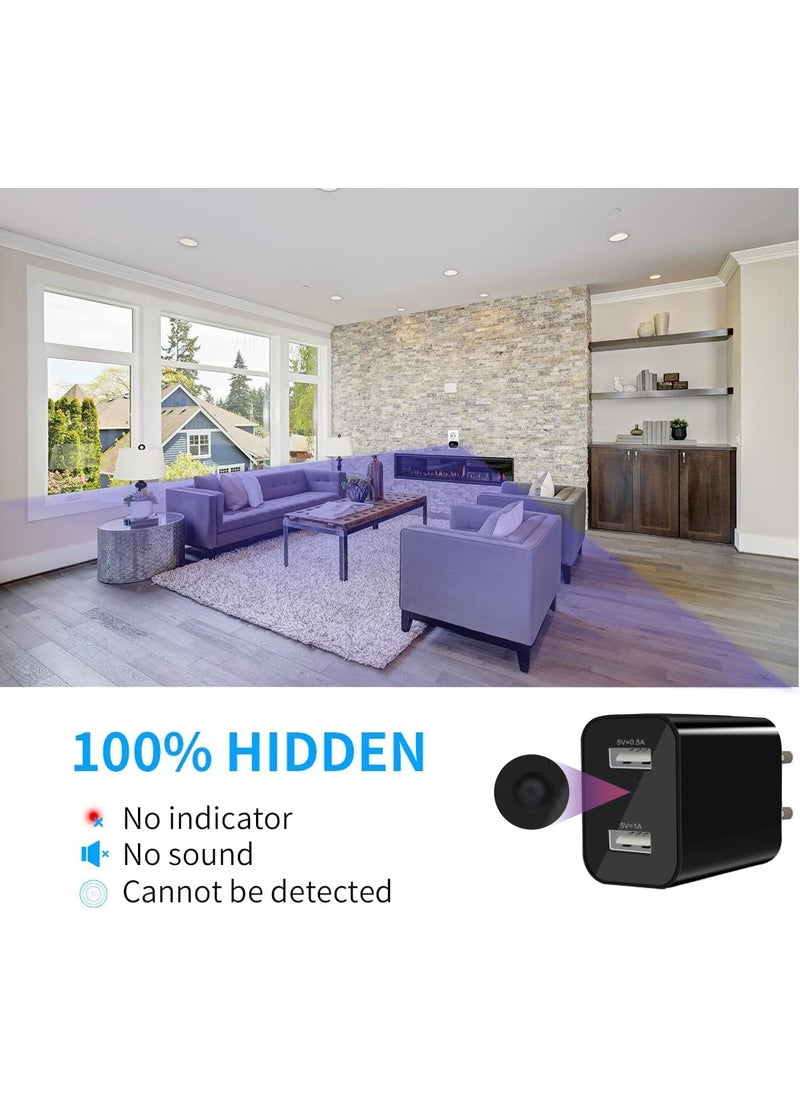 Wukama New 4K WiFi Charger Camera USB Wall Charger Security Surveillance Motion Detection Remote Viewing