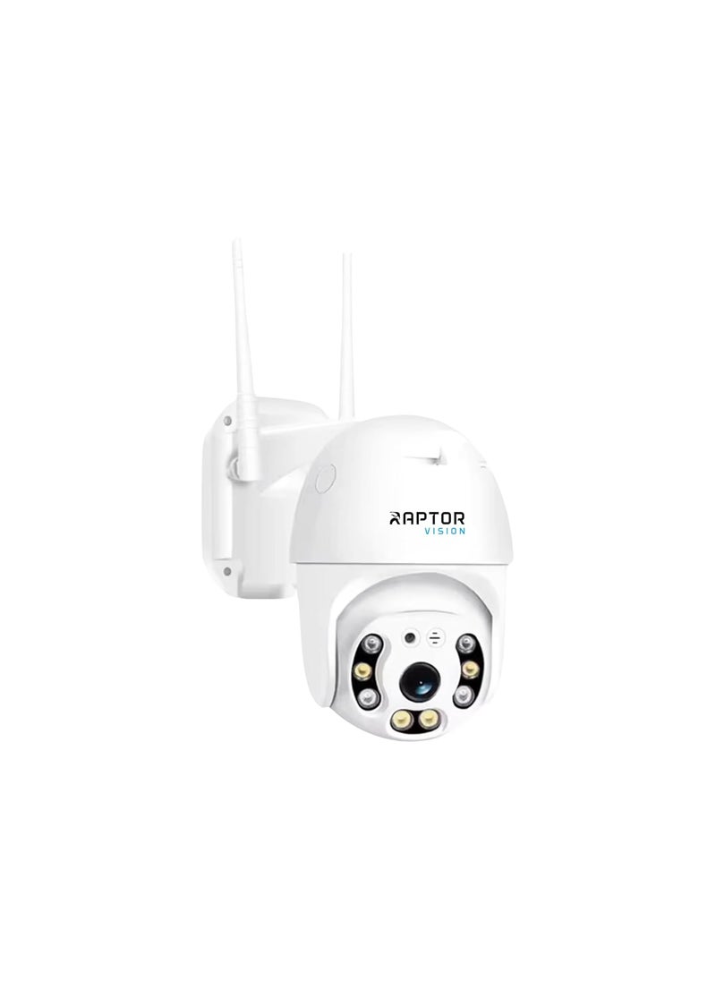 Raptor Vision RVCCODPT3M01 3MP Outdoor Smart Camera with 270 PanTilt FullColor Night Vision and Motion Detection