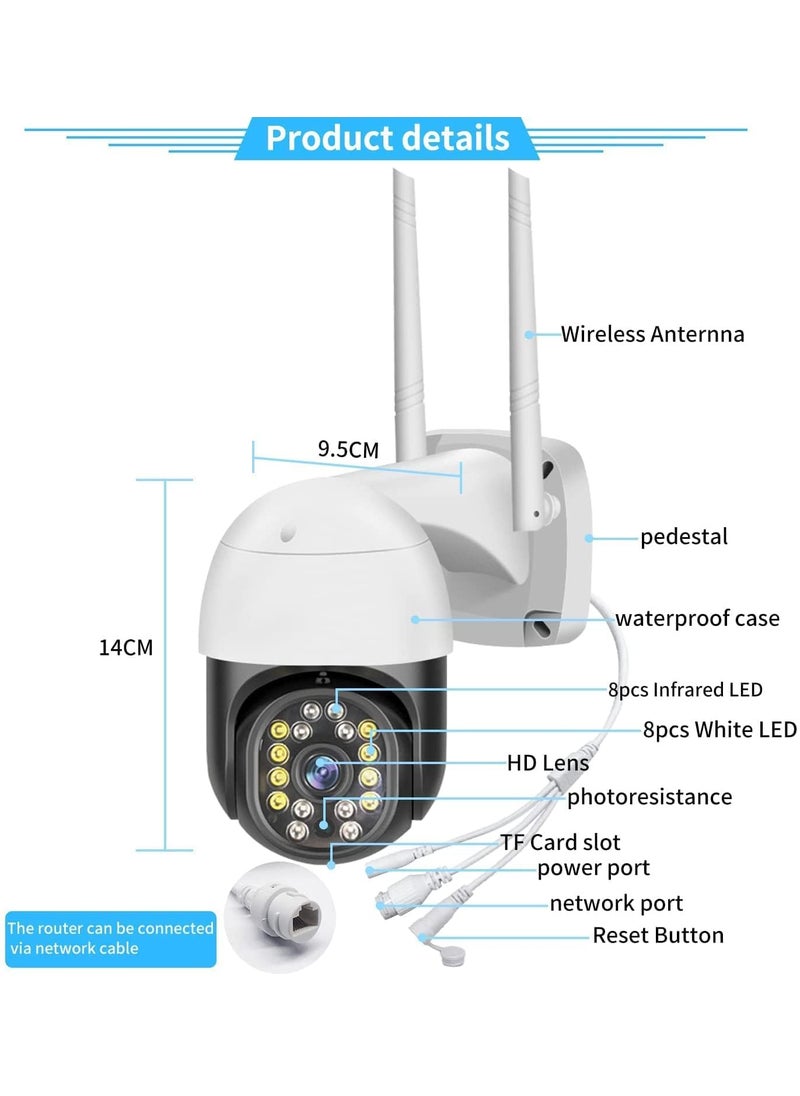 CAMERA DEKHO WiFi PTZ Security Camera Outdoor Plugin Wireless WiFi Surveillance Cameras for Home PTZ 360 Tilt with Free Magnetic Spy Camera