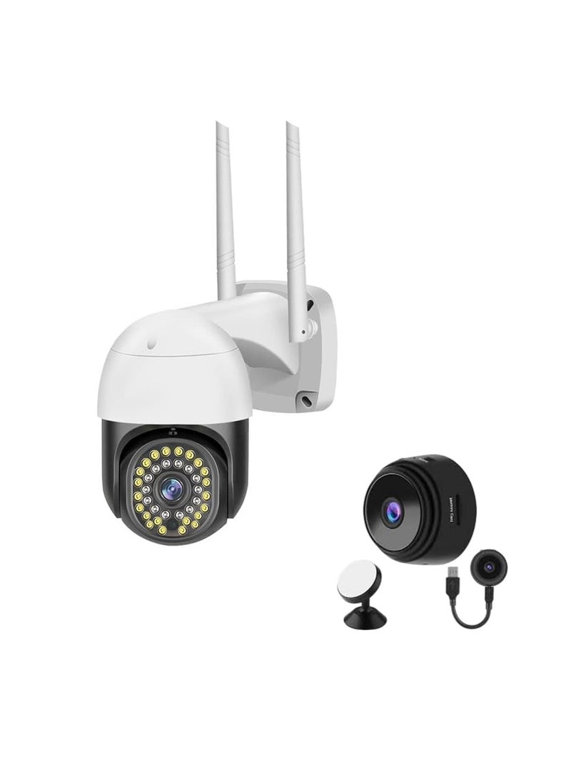 CAMERA DEKHO WiFi PTZ Security Camera Outdoor Plugin Wireless WiFi Surveillance Cameras for Home PTZ 360 Tilt with Free Magnetic Spy Camera