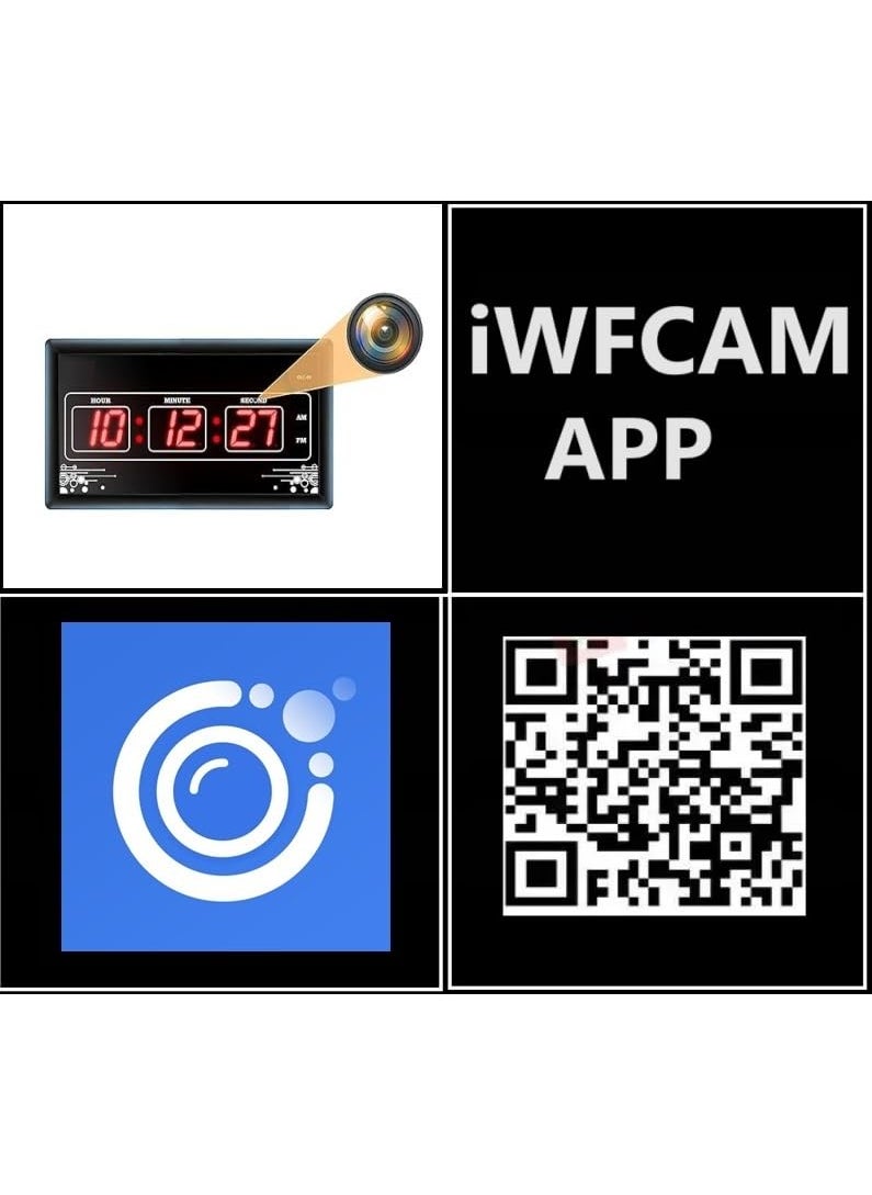 SKY HUB WiFi Hidden 1080P Wall Clock Camera Indoor Security Camera Support iOSAndroid with Audio Video Recording 24 Hours Live Streaming