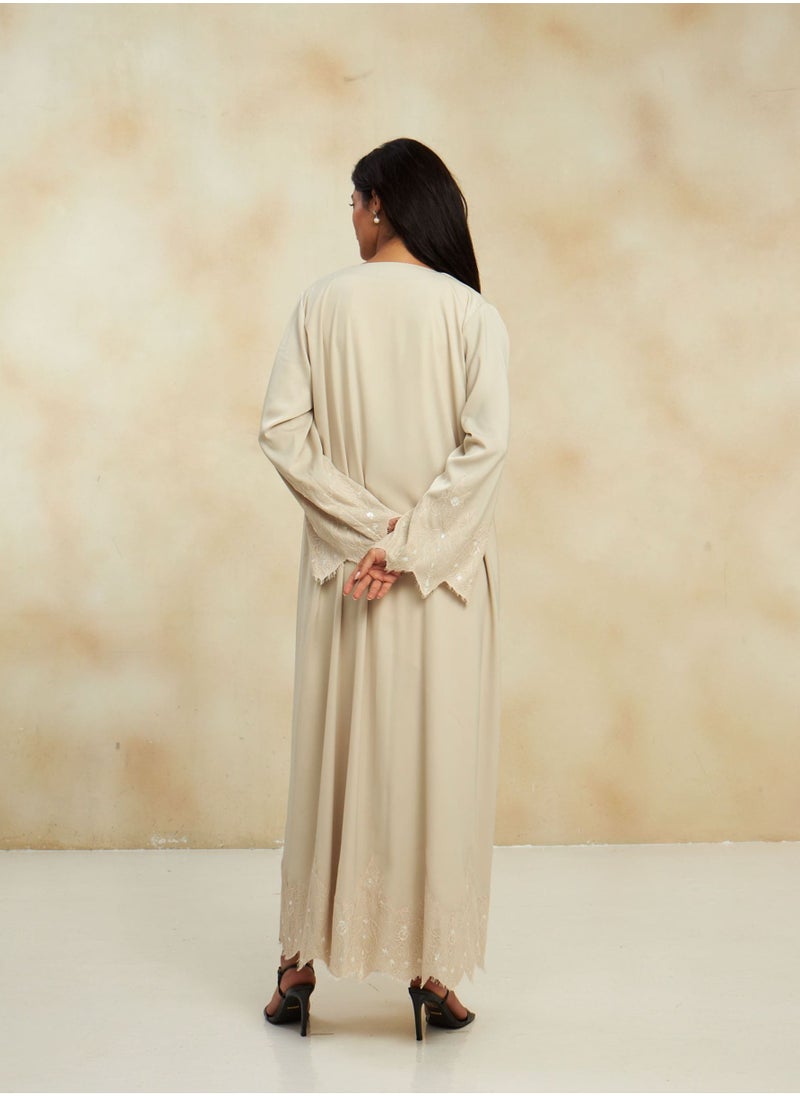 IVORY BLOSSOM ABAYA