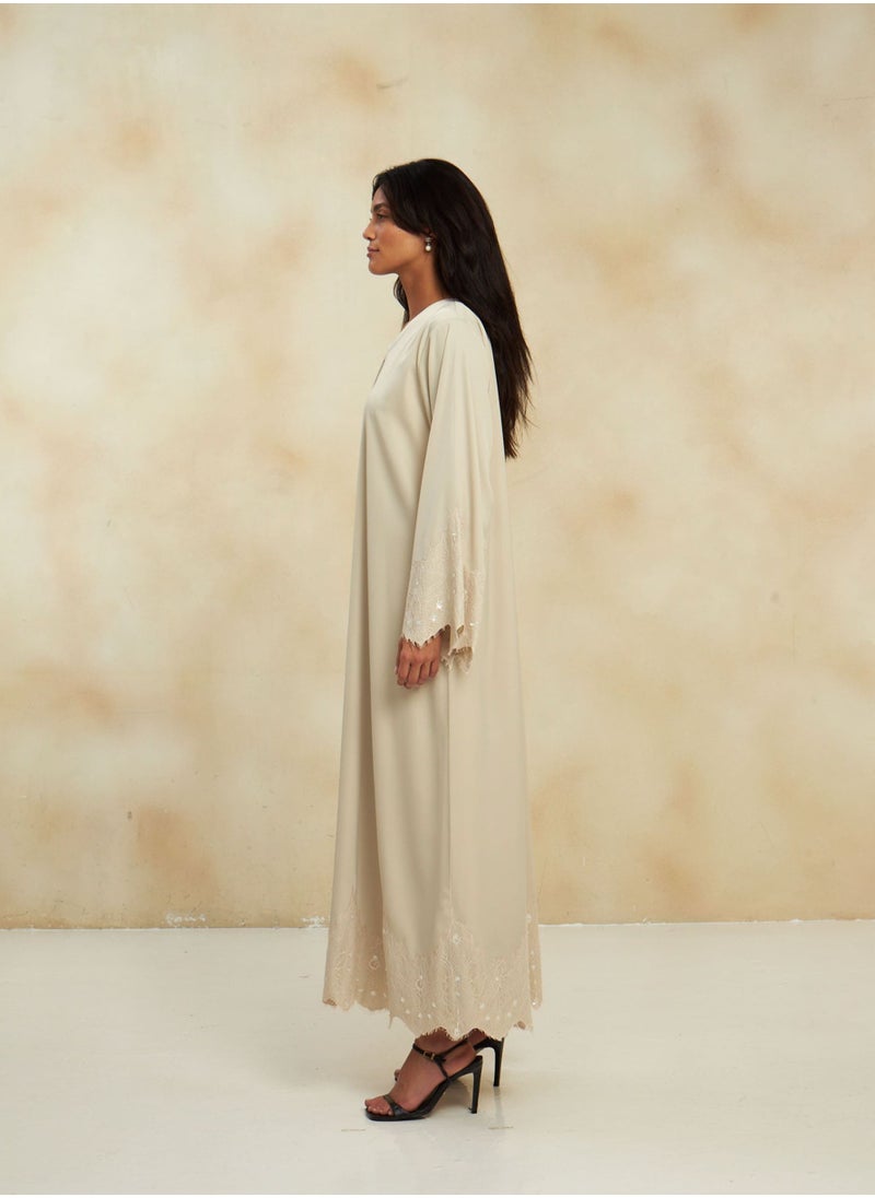 IVORY BLOSSOM ABAYA