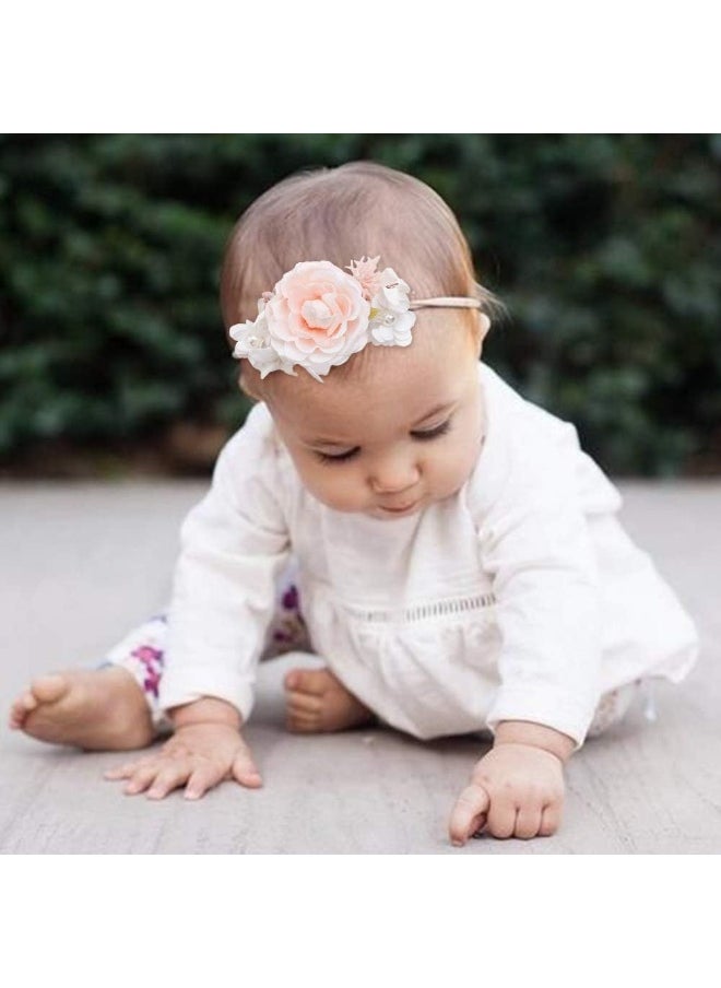Baby Girl Floral Headbands Set - 3pcs Flower Crown Newborn Toddler Hair Accessories by mligril（1-6 years old）