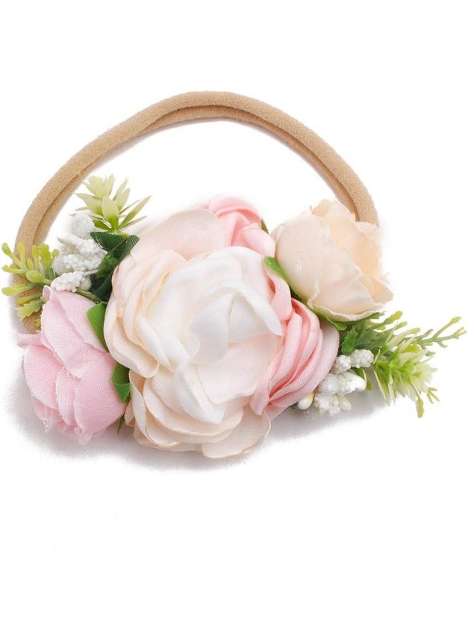 Baby Girl Floral Headbands Set - 3pcs Flower Crown Newborn Toddler Hair Accessories by mligril（1-6 years old）