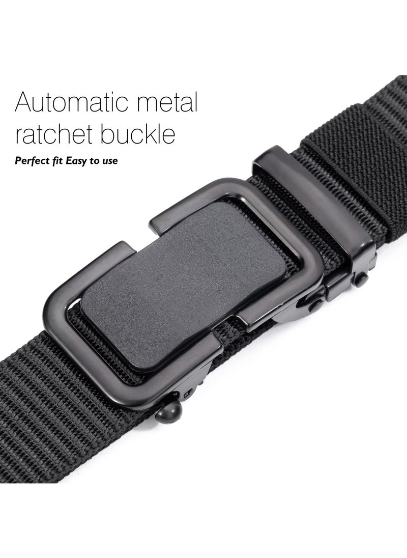 Men's Adjustable 4-Pack Nylon Multi-Use Belts Ideal for Casual Wear Travel and Sports