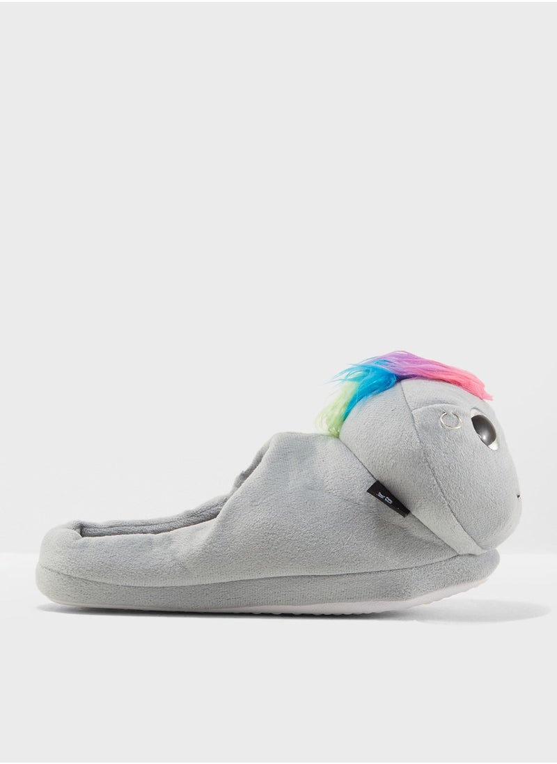 Open-back faux fur Bedroom Slipper