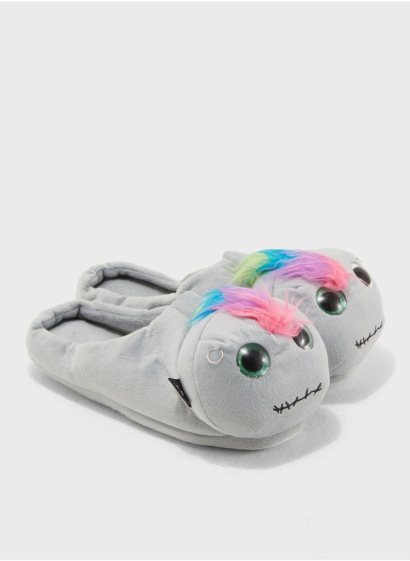 Open-back faux fur Bedroom Slipper